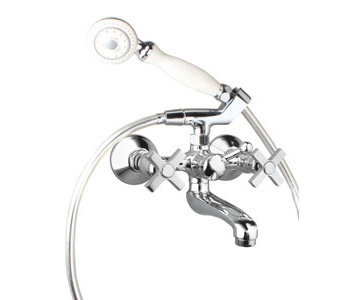Plaza - Wall Mixer Telephonic with Crutch and Shower Tube